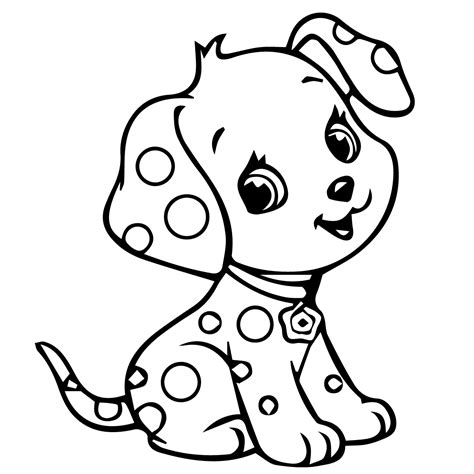 Cartoon Puppy Coloring Page Görüntüler Ile Boyama Sayfaları Adult