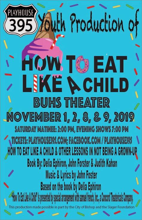 Playhouse 395 Presents How To Eat Like A Child And Other Lessons In
