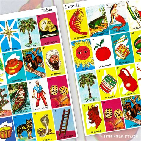Mexican Loteria Cards Loter A Mexicana Imprimible Etsy