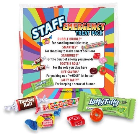 Staff Emergency Treat Pack Survival Kits Employee And Staff T In