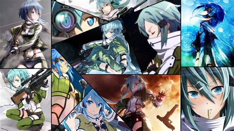Sinon Collage 2 By Dinocojv Sword Art Online Sword Art Anime Crossover
