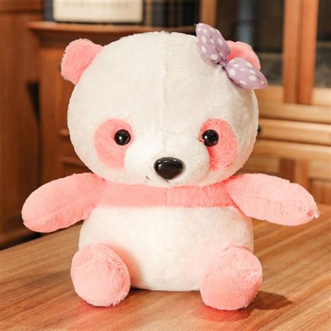 2021 Kawaii Panda Plush Baby Toys China Pink Panda Soft Toys Stuffed