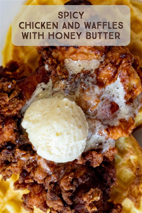 Air Fryer Spicy Chicken And Waffles With Honey Butter Recipe Chicken Waffles Recipe Chicken