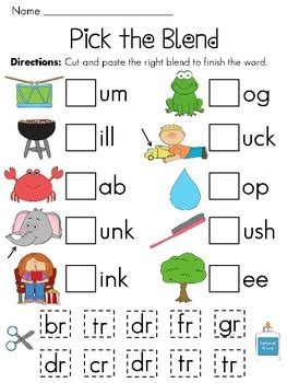 1st grade level 2 phonics worksheets, l blends, r blends, long vowels, long a, silent e, long e, vowel digraphs ee, ea, ai, ay, word families, y as long e, consonant blends, word formation, how to read, homophones, short a, short e, short i, l vs. R Blends Worksheets Pack by Miss Giraffe | Teachers Pay ...