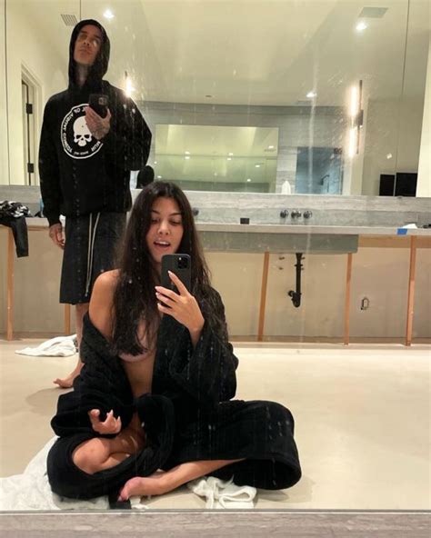 Kourtney Kardashian Posed Practically Naked In A Mirror Selfie With