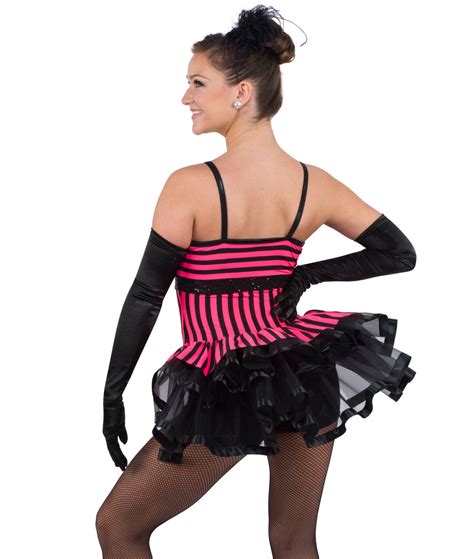 Pink And Black Striped Dance Costume A Wish Come True®