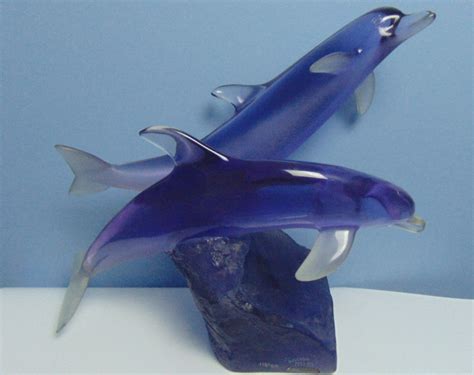 Wyland Dolphin Mates Acrylic Sculpture Sn 113950 W Coa