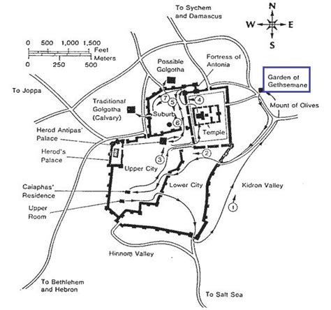 (imagine this cup in a perfect sinless body) that is why an angel appeared to him and strengthening him. Jesus at the garden of Gethsemane Map | 3 gardens ...