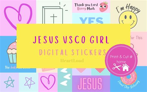Jesus Stickers Aesthetic Printable Stickers Happy Stickers Etsy
