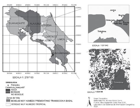 Mapa De Costa Rica Donde Se Detallan Los Sitios De Trabajo En Sarapiquí