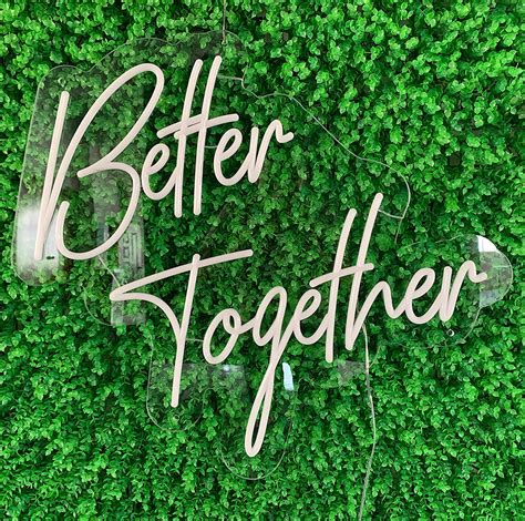 Better Together Bright Sign Neon Wall Sign Better Together Etsy