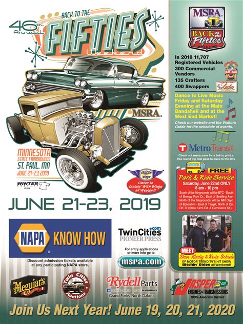 MSRA Back To The 50's Weekend | June 19 - 21, 2020