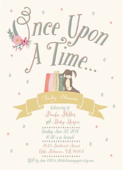 Build A Library Literary Baby Shower Invitation Etsy Fairytale