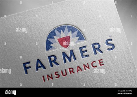 Farmers Insurance Logo Paper Texture Illustration Stock Photo Alamy