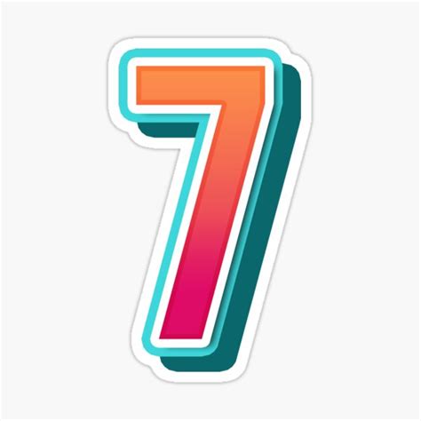 Number 7 Stickers Redbubble