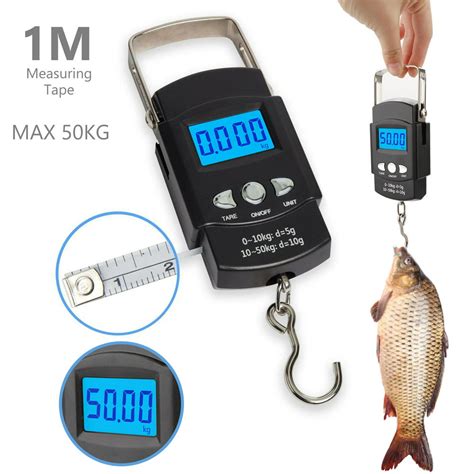 Eeekit Digital Lcd Fish Weighing Scale 110lb50kg Portable Luggage