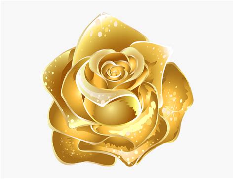 Beautiful Gold Rose Decor Png Image Gold Flowers