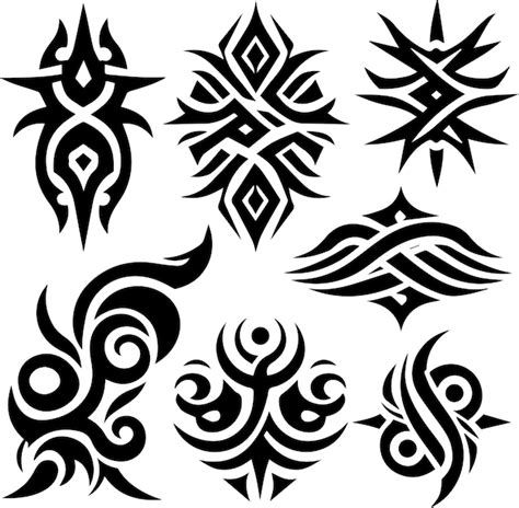 Premium Vector Tribal Tattoo Illustration Vector Black Color 2
