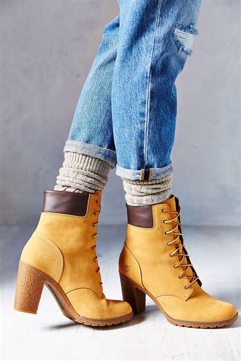 click the pic timberland glancy wheat heeled boot stylish outfits timberland heel boots