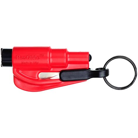 Resqme Resqme Seatbelt Cutter Emergency Glass Breaker Keychain Tool Red