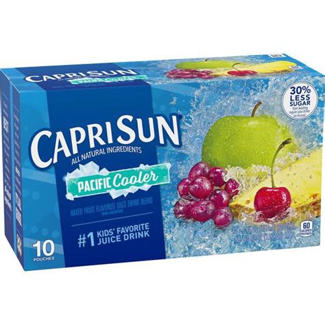 Capri Sun Pacific Cooler Mixed Fruit Flavored Juice Drink Blend 10 X 6