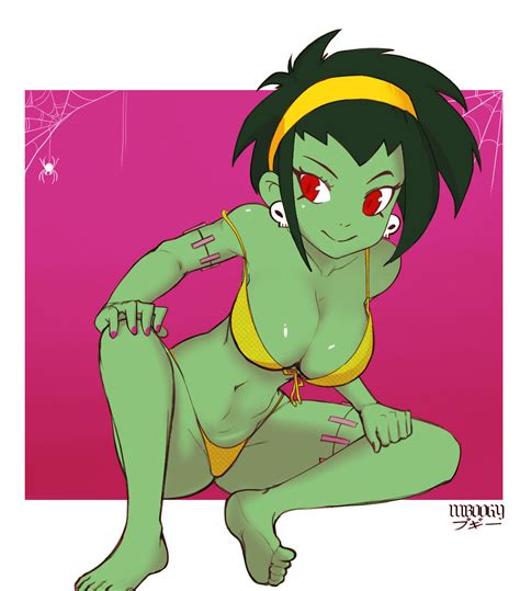 Rottytops Shantae Series Image Sample Tumblr Sample 1girl Bikini Breasts Red Eyes Solo