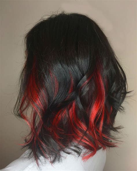Black Hair With Red Underneath