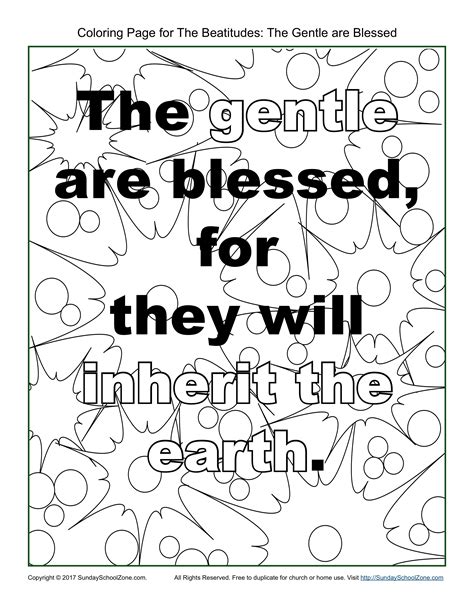 Beatitudes Coloring Pages Learning How To Read