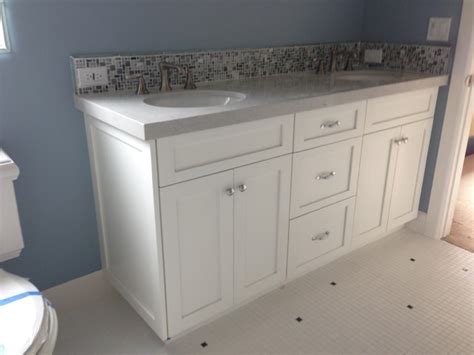 Shaker style bathroom vanities fit every interior style and help to use space reasonably. Bathroom Vanity shaker white - Beach Style - Bathroom ...