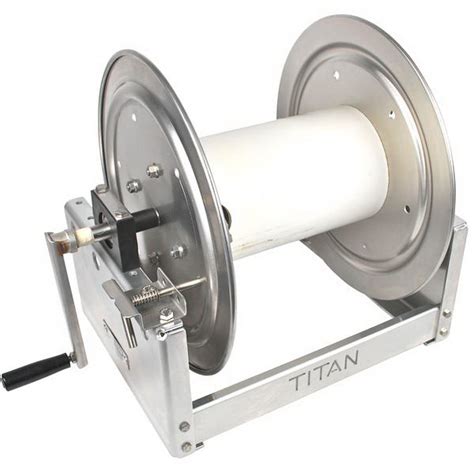 Titan Products 12 Manual Hose Reel Full Frame Stainless Manifold