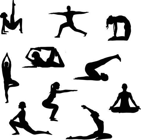 Yoga Silhouette Vector Art Icons And Graphics For Free Download