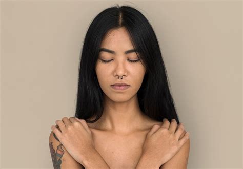 Woman Pierced Nose Ring Bare Premium Photo Rawpixel