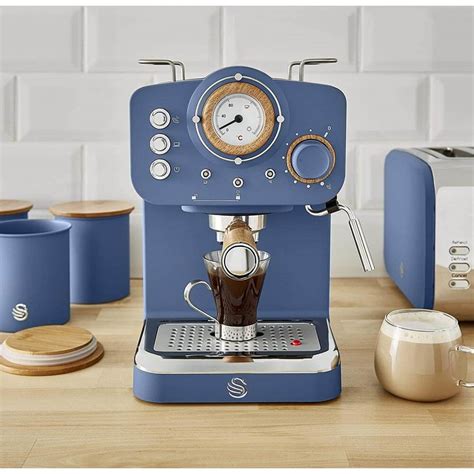 Swan Sk22110blun Nordic Espresso Coffee Machine In Blue Best Price