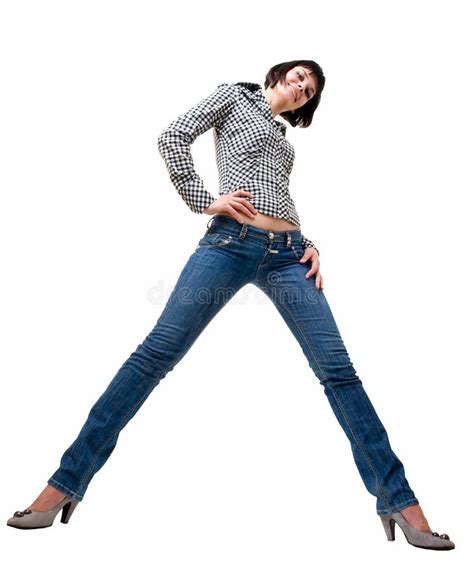 Belle Fille Dans Des Jeans Image Stock Image Du Attrayant 6173625