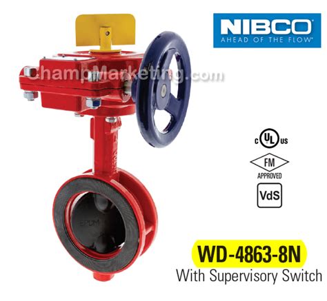 Wd48638n Nibco Butterfly Valve W Supervisory Switch 300psi