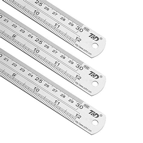 Zztx Classic Ruler 12 Inch Stainless Steel Ruler Straight Edge Metal