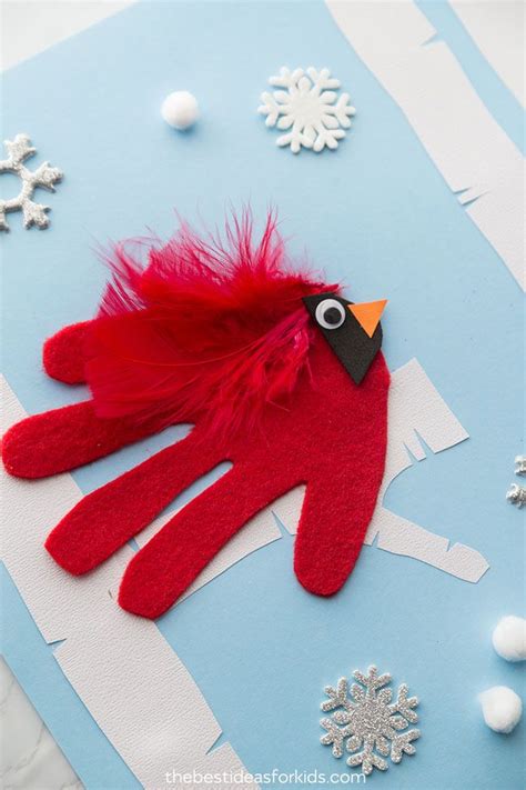 Handprint Cardinal The Best Ideas For Kids Arts And Crafts For Kids