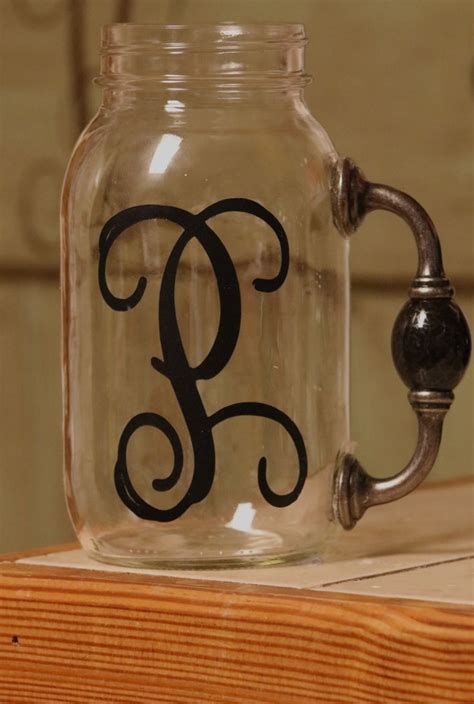 Mason Jar Glasses With Handles Mason Jar Drinking Glass With Handle By Rememberedoncemore On