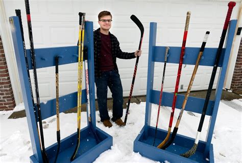 Longmont Teen Builds Hockey Stick Racks For Longmont Ice Pavilion