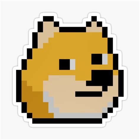 Pixel Doge Sticker By Clothesreel Redbubble