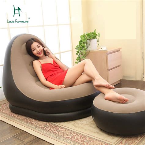 Louis Fashion Garden Sofas Lazy Sofa Inflatable Sofa Bed Single Chair