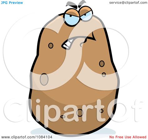Clipart Angry Potato Character Royalty Free Vector Illustration By