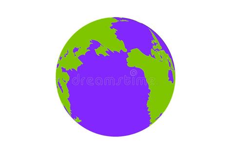 Earth Globe Isolated On White Background Planet Earth Icon Stock