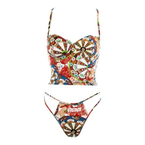 christian dior by john galliano oriental print thong and corset ss 2001 at 1stdibs dior thong