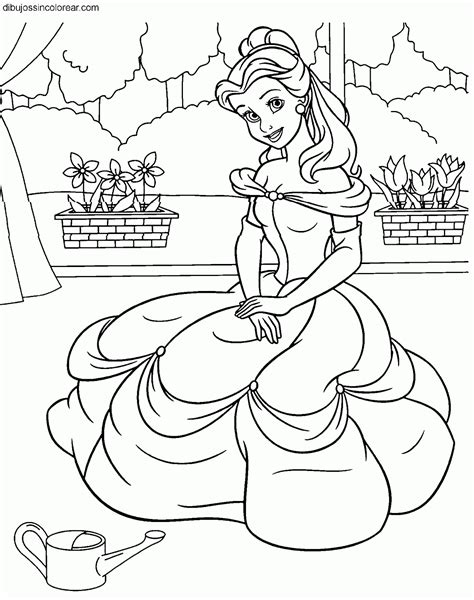 Dibujos De Bella De La Bella Y La Bestia Princesa Disney Para Colorear