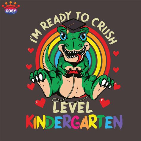 Dinosaur Level Kindergarten Svg Back To School Svg Dinosaur Svg