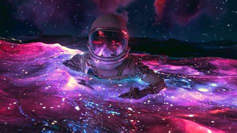 Spaceman Neon Art Neon Astronaut Wallpaper Vaporwave