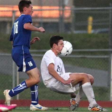 Soccer Player Gets A Face Full Of Ball In This Perfectly Timed Picture