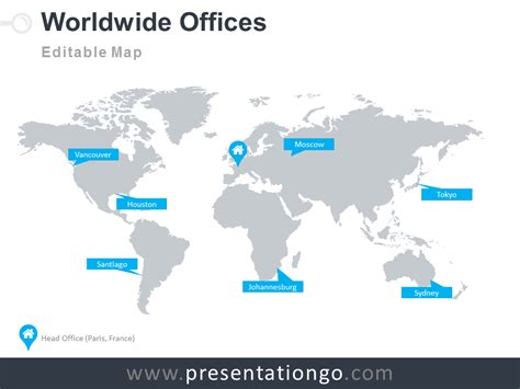 Worldwide Offices Powerpoint Worldmap Presentationgo Office