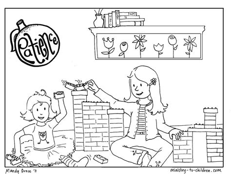 That is, fruit of the spirit coloring pages. Patience Coloring Page for Kids (free printable)